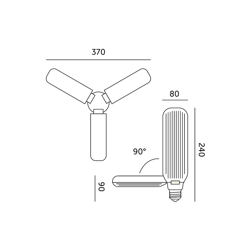 LED Lampadina per la crescita delle piante PLANTY E27/24W/230V 1200K
