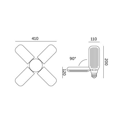 LED Lampadina per la crescita delle piante PLANTY E27/40W/230V 1200K