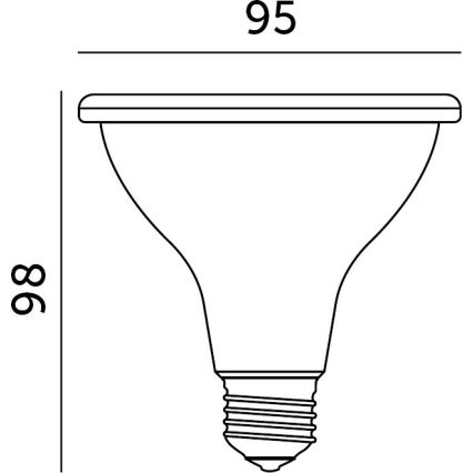 LED Lampadina per la crescita delle piante PLANTY E27/9W/230V 1200K bianco