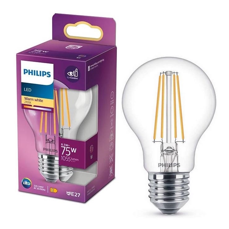 LED Lampadina VINTAGE Philips A60 E27/8,5W/230V 2700K