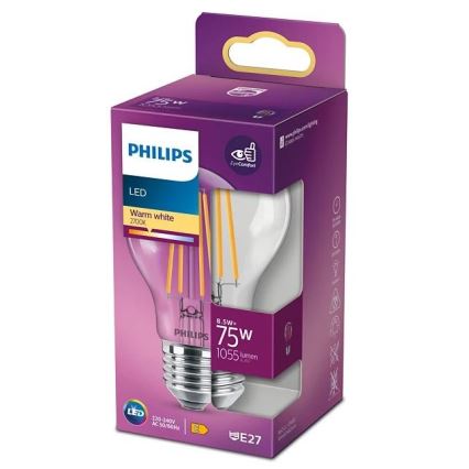 LED Lampadina VINTAGE Philips A60 E27/8,5W/230V 2700K