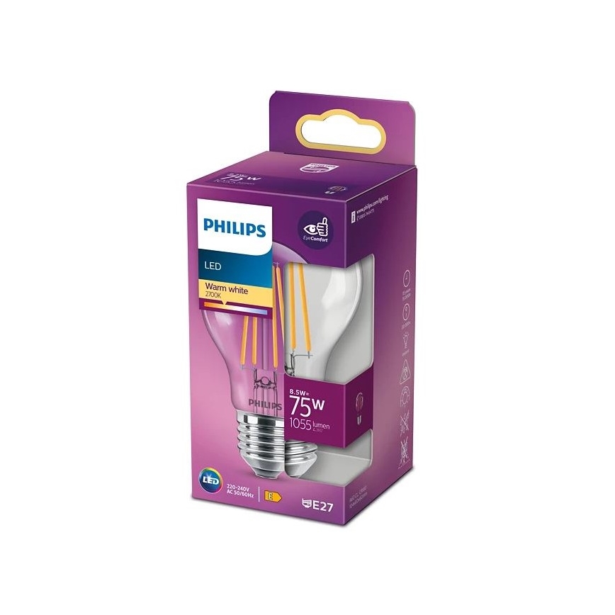 LED Lampadina VINTAGE Philips A60 E27/8,5W/230V 2700K