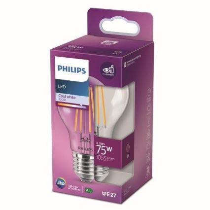 LED Lampadina VINTAGE Philips A60 E27/8,5W/230V 4000K