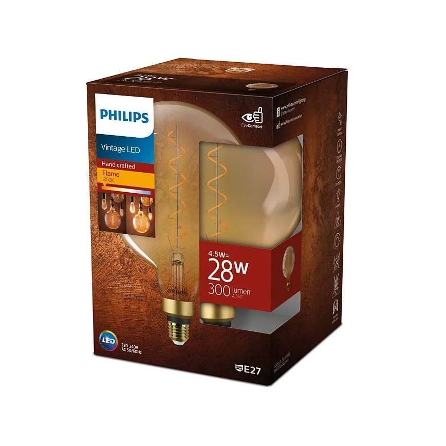 LED Lampadina VINTAGE Philips E27/4,5W/230V 1800K