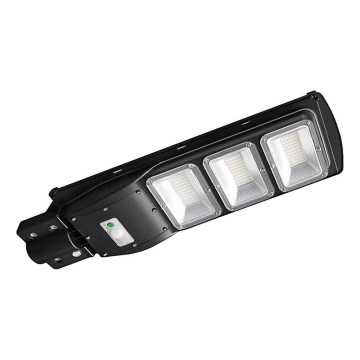LED Lampione solare dimmerabile con sensore di movimento e crepuscolare LED/12W/3,2V 6000K IP65 10000 mAh nero + telecomando
