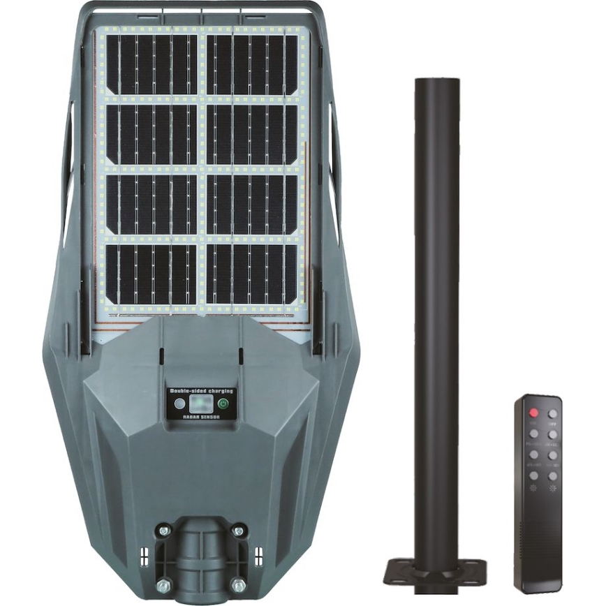 LED Lampione solare dimmerabile con sensore KERS LED/300W/3,2V 6500K 8000 mAh IP65 grigio + telecomando