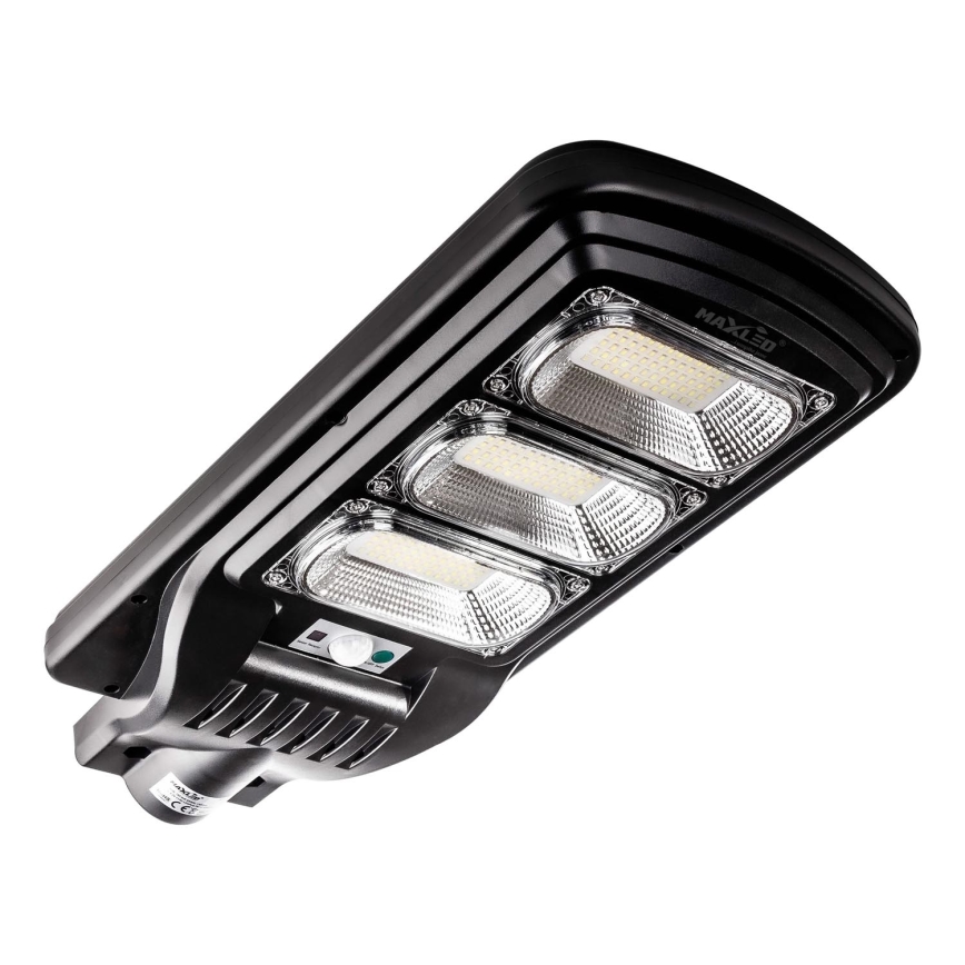 LED Lampione solare dimmerabile con sensore LED/180W/6V 6500K IP65 nero + telecomando