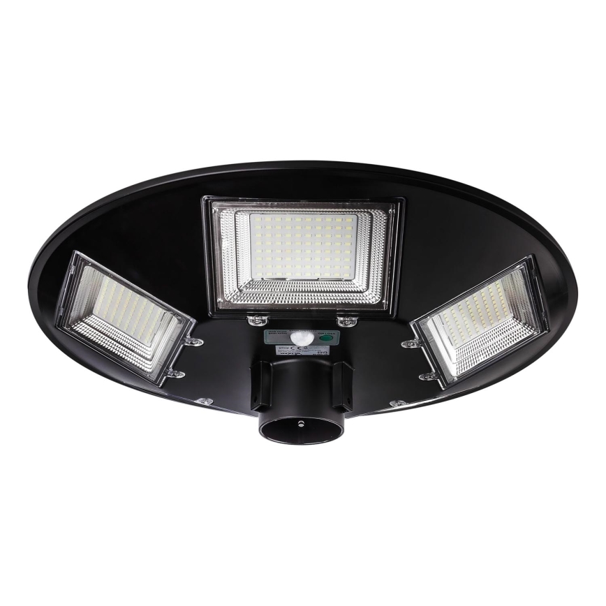 LED Lampione solare dimmerabile con sensore LED/22W/6V 18000 mAh 6500K IP65 nero + telecomando