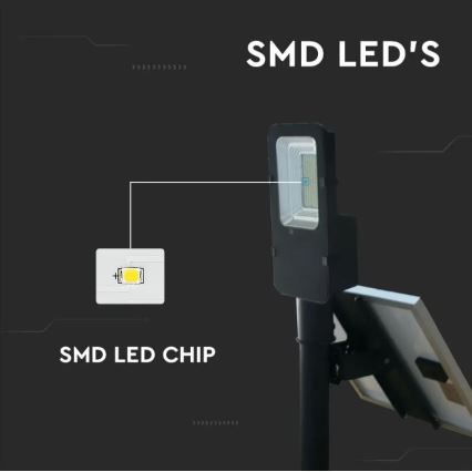LED Lampione solare dimmerabile LED/50W/6,4V 6000K IP65 50000 mAh + telecomando