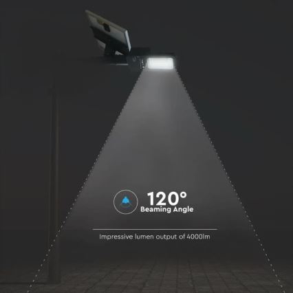 LED Lampione solare dimmerabile LED/50W/6,4V 6000K IP65 50000 mAh + telecomando
