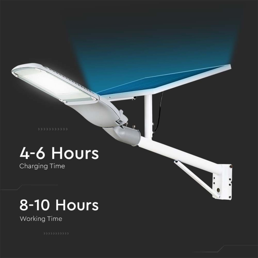 Lampione solare dimmerabile SAMSUNG CHIP LED/50W/6,4V 6000K IP65 30000 mAh + telecomando