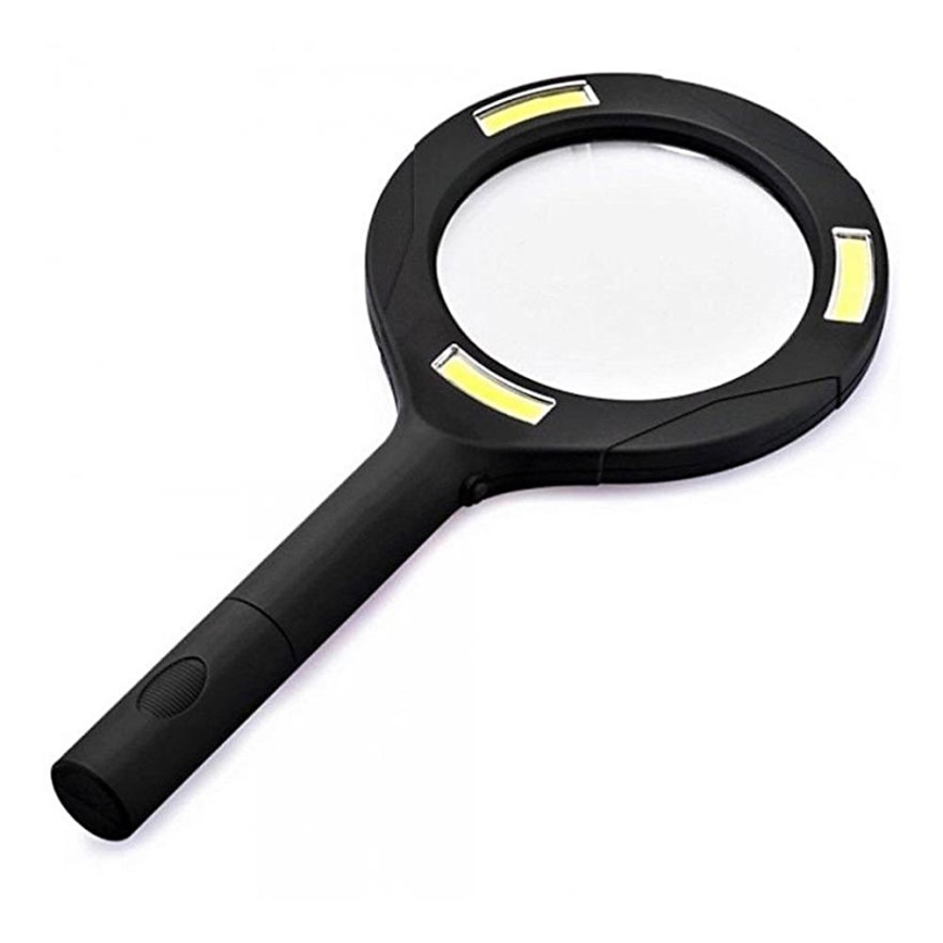 LED Lente d'ingrandimento 5×ZOOM con retroilluminazione LED/3W/2xAA IP44
