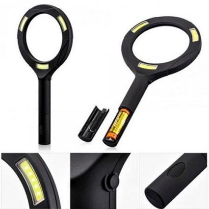 LED Lente d'ingrandimento 5×ZOOM con retroilluminazione LED/3W/2xAA IP44