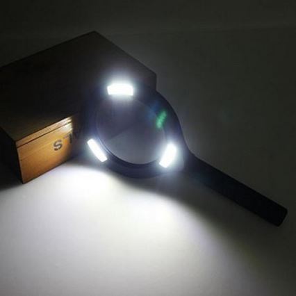 LED Lente d'ingrandimento 5×ZOOM con retroilluminazione LED/3W/2xAA IP44