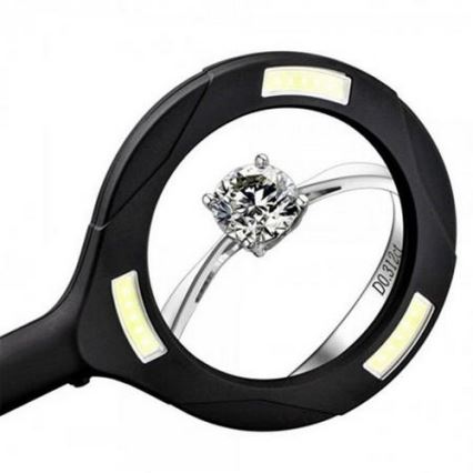 LED Lente d'ingrandimento 5×ZOOM con retroilluminazione LED/3W/2xAA IP44