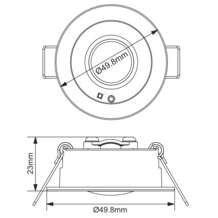 LED Luce da incasso di emergenza LED/1,2W/230V 6000K