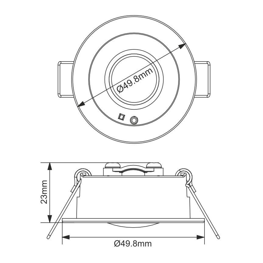 LED Luce da incasso di emergenza LED/1,2W/230V 6000K