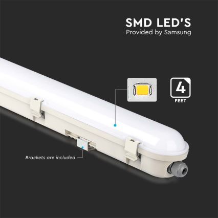 LED Luce fluorescente resistente SAMSUNG CHIP LED/60W/230V 4000K 120cm IP65