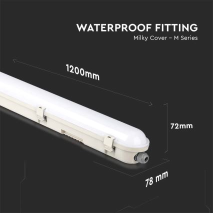 LED Luce fluorescente resistente SAMSUNG CHIP LED/60W/230V 4000K 120cm IP65