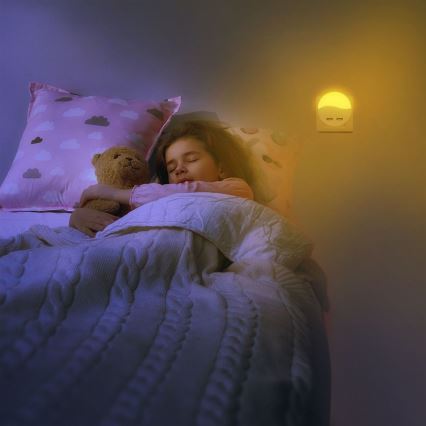 LED Luce notturna con sensore crepuscolare 2xUSB LED/0,45W/230V 3000K