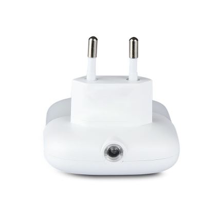LED Luce notturna con sensore crepuscolare 2xUSB LED/0,45W/230V 4000K