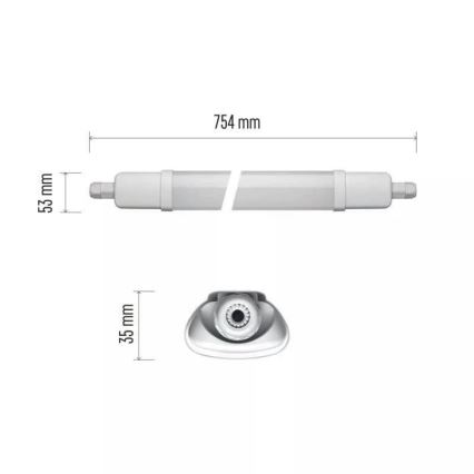 LED Luce per impieghi gravosi LED/18W/230V IP65 4000K