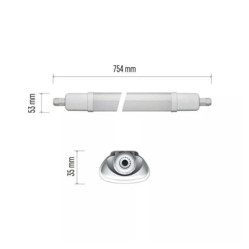 LED Luce per impieghi gravosi LED/18W/230V IP65 4000K