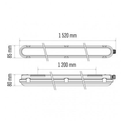 LED Luce per impieghi gravosi LED/56W/230V IP66 4000K