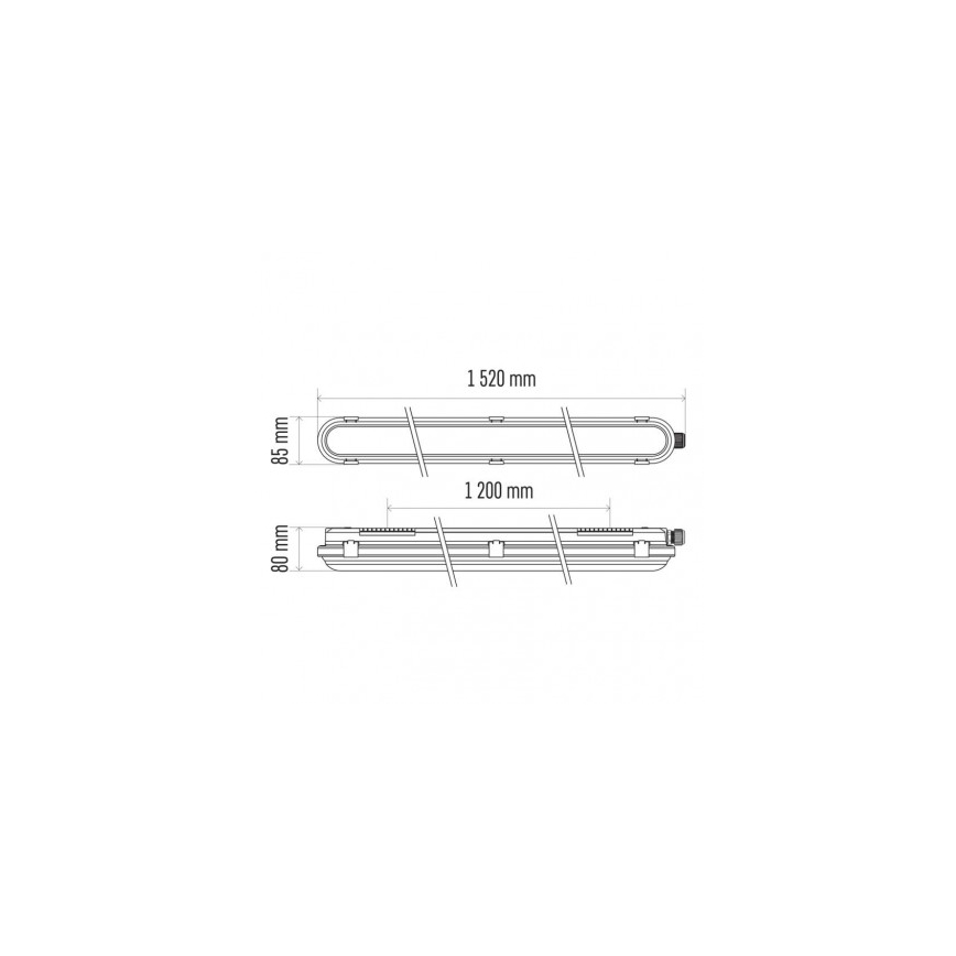 LED Luce per impieghi gravosi LED/56W/230V IP66 4000K