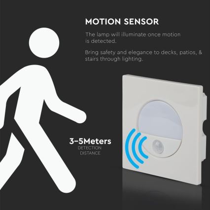 LED Luce per scale con sensore di movimento LED/3W/230V 4000K bianco