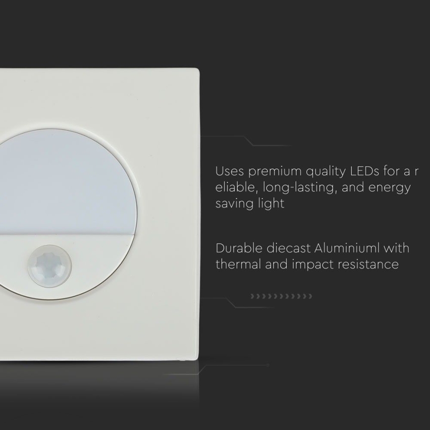 LED Luce per scale con sensore di movimento LED/3W/230V 4000K bianco