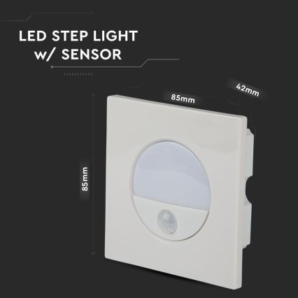 LED Luce per scale con sensore di movimento LED/3W/230V 4000K bianco