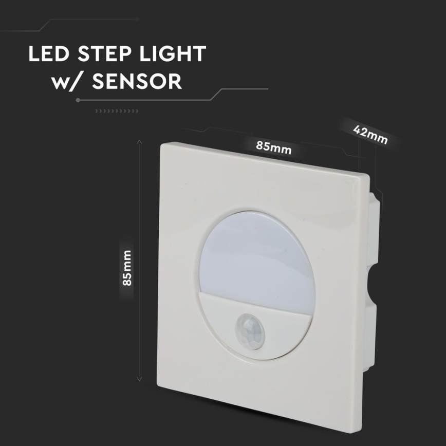 LED Luce per scale con sensore di movimento LED/3W/230V 4000K bianco