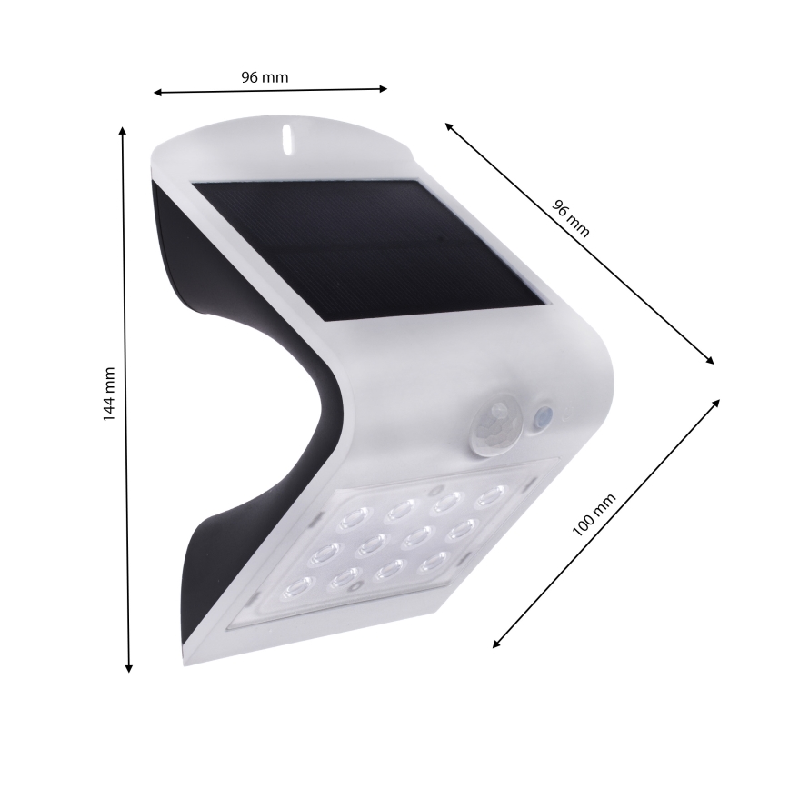 LED Luce solare con sensore crepuscolare e di movimento LED/1,5W/1200 mAh 3,7V IP65