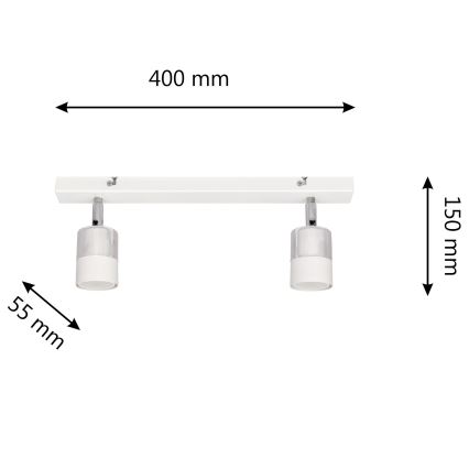LED Luce Spot a LED TUBSSON 2xGU10/4,8W/230V bianco/cromo lucido
