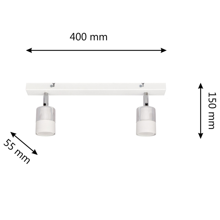 LED Luce Spot a LED TUBSSON 2xGU10/4,8W/230V bianco/cromo lucido