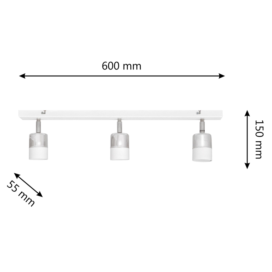 LED Luce Spot a LED TUBSSON 3xGU10/4,8W/230V bianco/cromo lucido