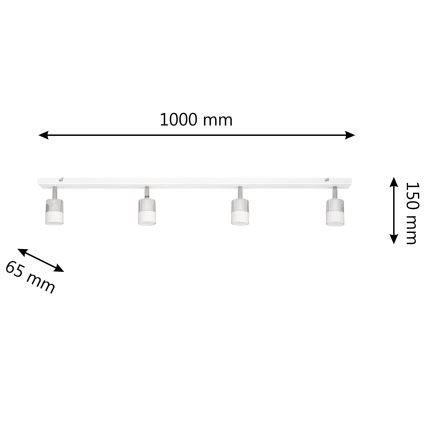 LED Luce Spot a LED TUBSSON 4xGU10/4,8W/230V bianco/cromo lucido