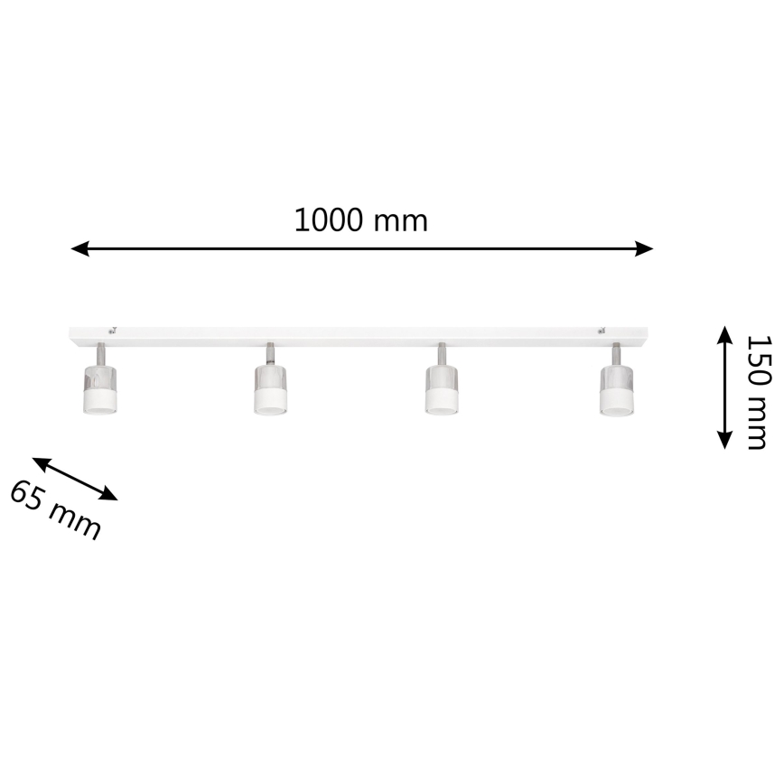 LED Luce Spot a LED TUBSSON 4xGU10/4,8W/230V bianco/cromo lucido