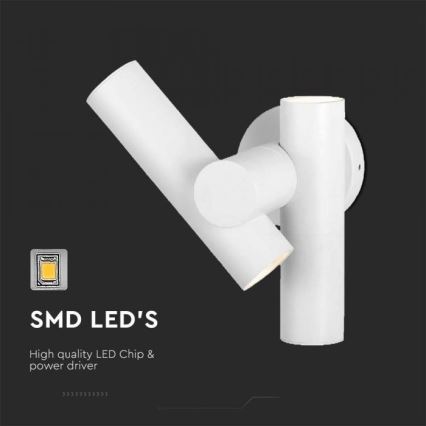 LED da esterno wall flexible Luce Spot 2xLED/3W/230V 3000K IP44 bianco