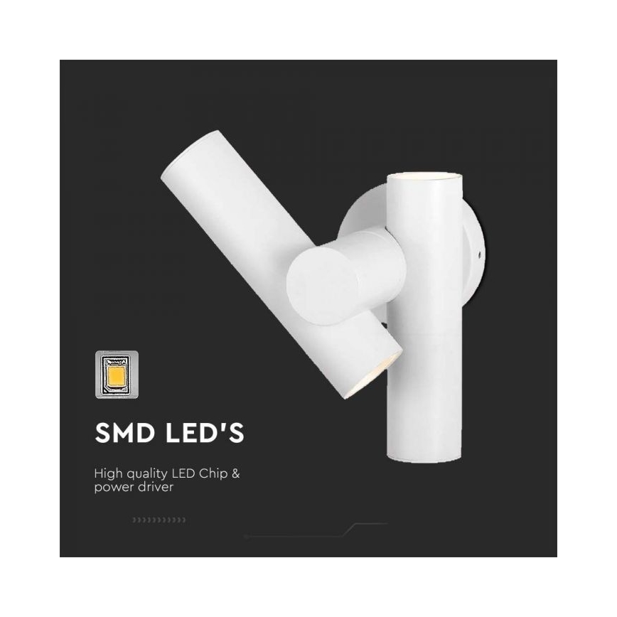 LED da esterno wall flexible Luce Spot 2xLED/3W/230V 4000K IP44 bianco