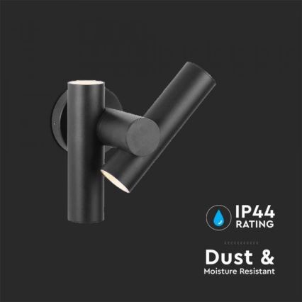 LED da esterno wall flexible Luce Spot 2xLED/3W/230V 4000K IP44 nero