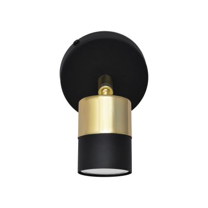 LED Luce Spot da parete a LED TUBSSON 1xGU10/4,8W/230V nero/oro