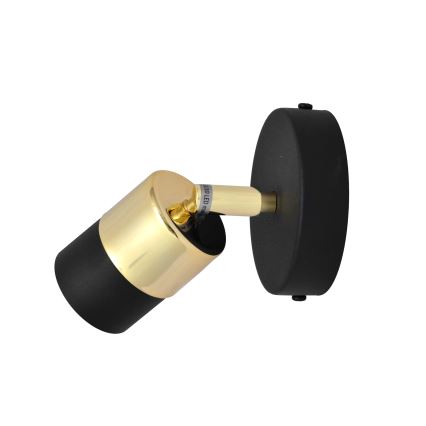 LED Luce Spot da parete a LED TUBSSON 1xGU10/4,8W/230V nero/oro
