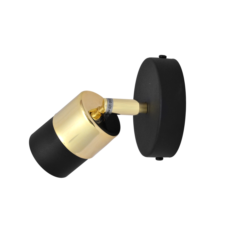 LED Luce Spot da parete a LED TUBSSON 1xGU10/4,8W/230V nero/oro