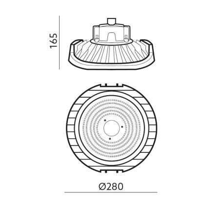 LED Dimmerabile technical heavy-duty chiaro NINA HIGHBAY LED/110W/230V 4000K IP65