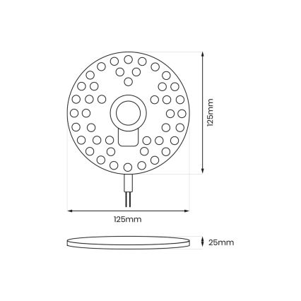 LED Modulo magnetico LED/12W/230V diametro 12,5 cm 3000K