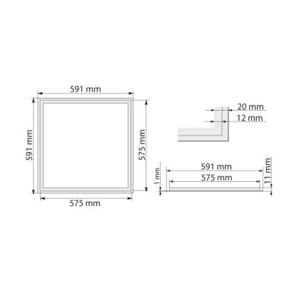 LED Pannello per controsoffitto XYLION LED/40W/230V