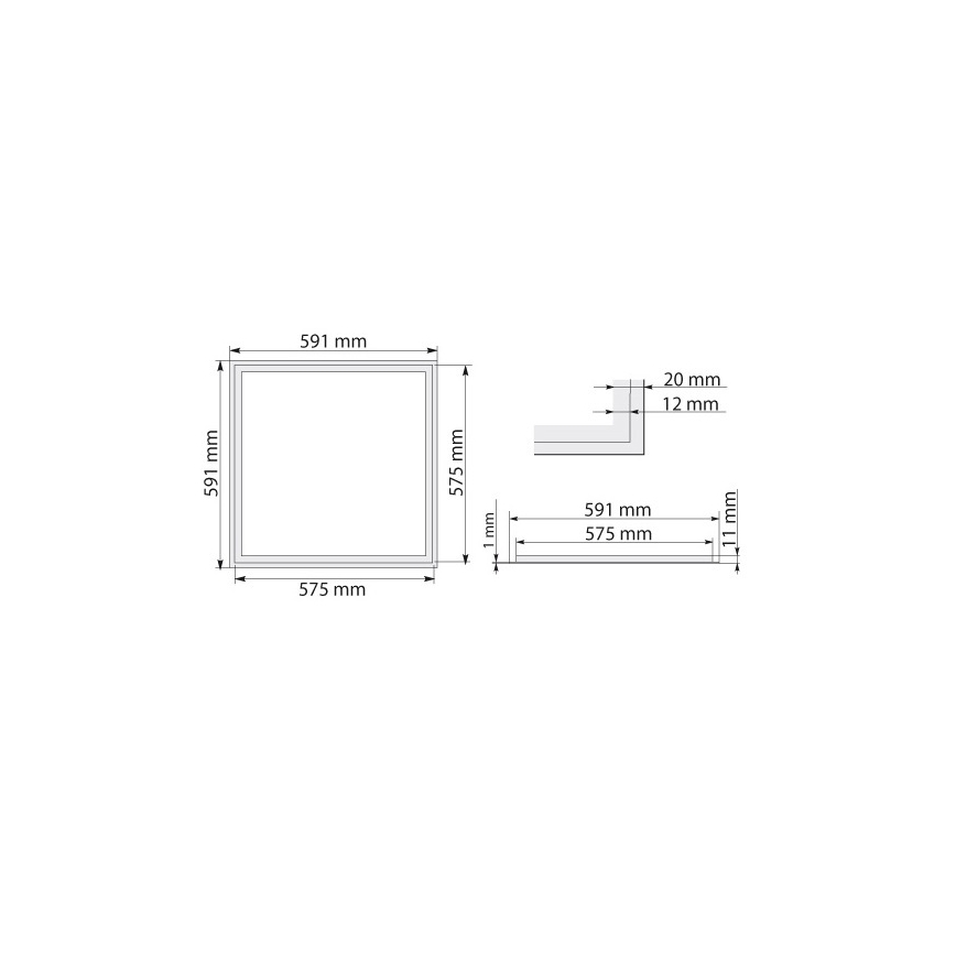 LED Pannello per controsoffitto XYLION LED/40W/230V