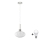 LED Pendente Lampada HARMA 1xE27/60W/230V diametro 25 cm cromo opaco/bianco